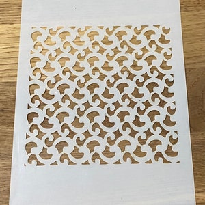 Redemoinhos, estêncil Mylar, corte a laser, arte em parede, aerografia, pintura, artesanato