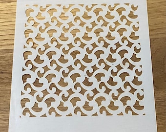 Swirls, Mylar Stencil, Laser Cut, Wall Art, Airbrushing, Painting, Craft