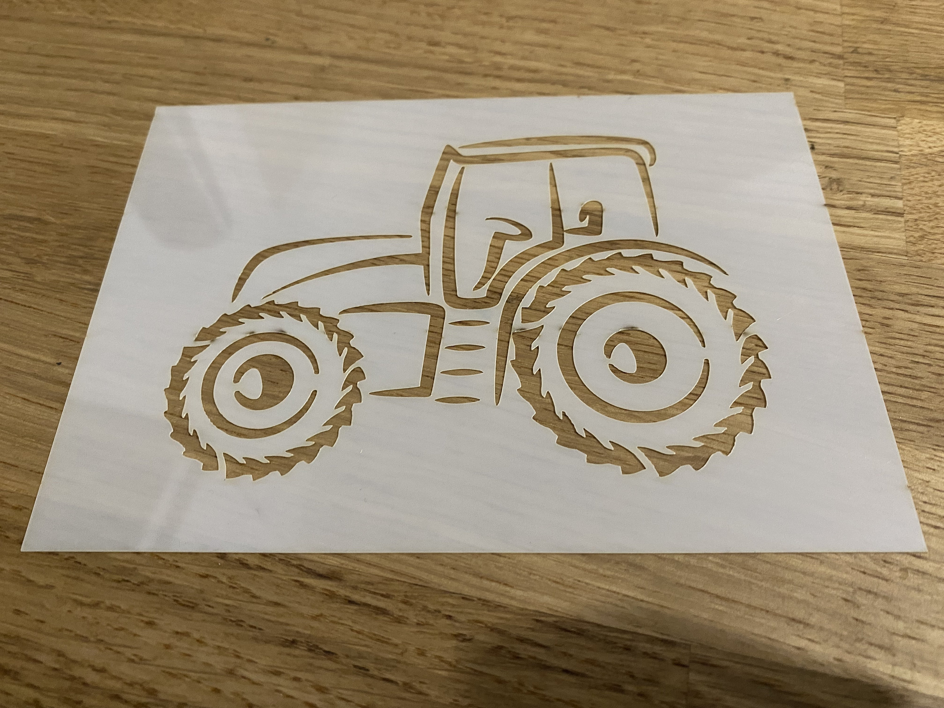 Tractor Mylar Stencil Airbrushing Laser Cut Wall Art Etsy