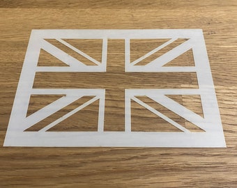 Union Jack, UK Flag, Mylar Stencil, Airbrushing, Wall art, Laser Cut