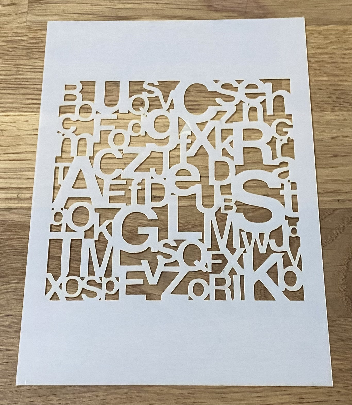 Lettere, Stencil Mylar, Taglio laser, Arte della parete, Aerografia, Pittura, Artigianato