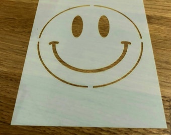 Happy Face, Mylar Stencil, Airbrushen, Wall Art, Old School, Schilderen, Ambacht