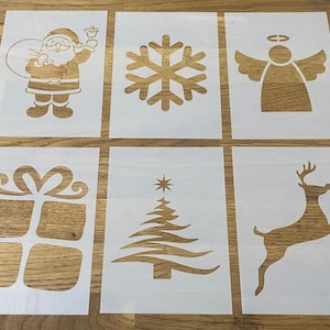 Christmas, Mylar Stencil, Airbrushing, Wall Art, Laser Cut, Painting, Craft