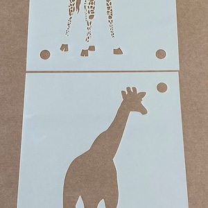 Giraffe, Mylar Stencil, Layered Design, Airbrushing, Wall Art, Painting, Craft
