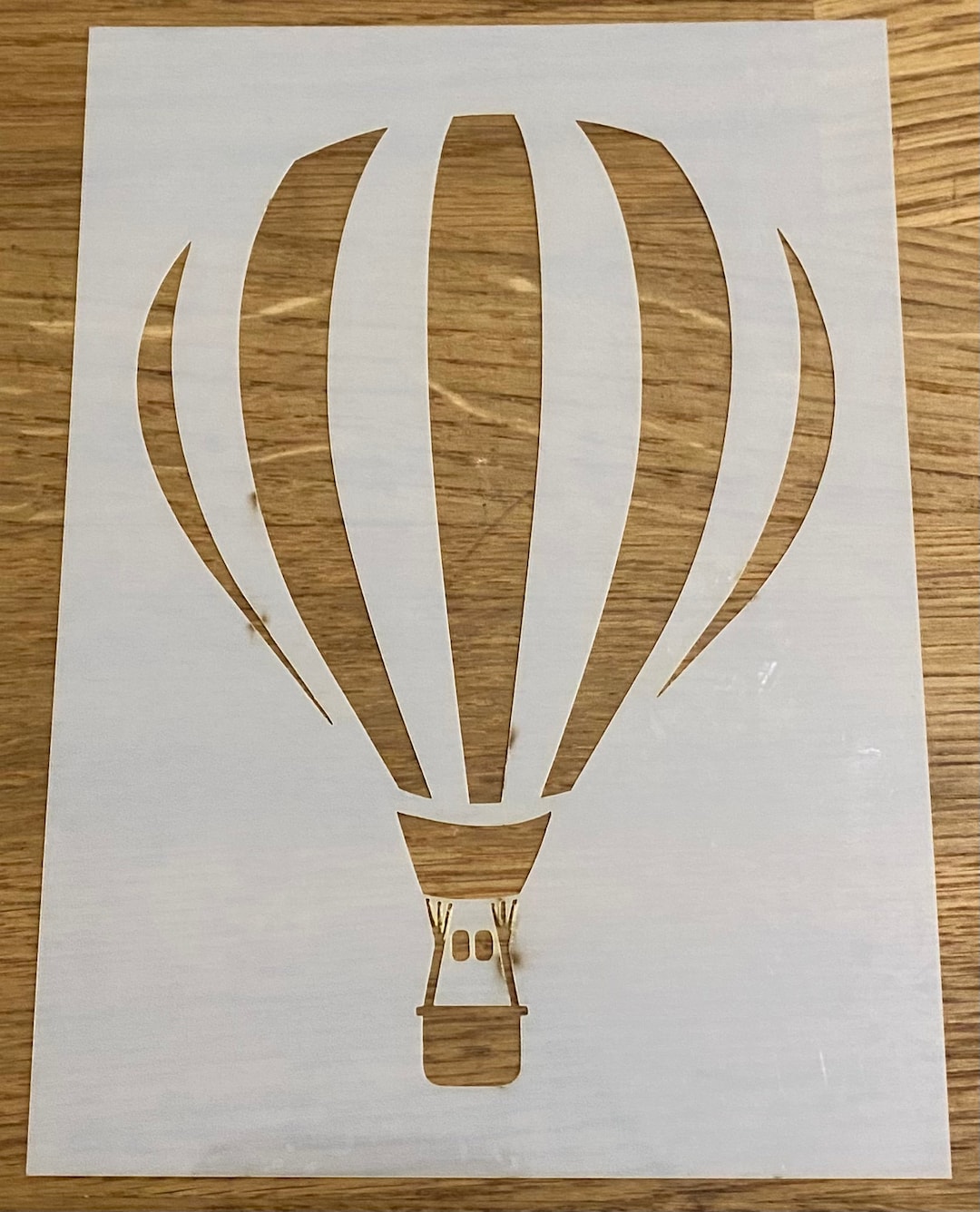 Hot Air Balloon, Mylar Stencil, Airbrushing, Wall Art, Laser Cut