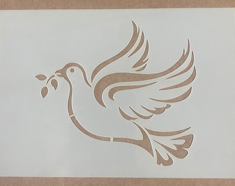 Mylar Stencil, Dove, Airbrushing, Wall Art, Painting, Craft