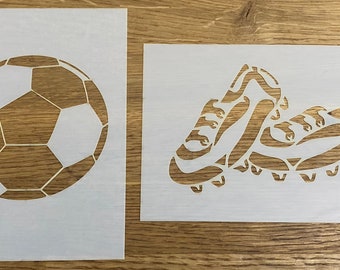 Football, Pochoir Mylar, Aérographe, Art mural, Découpe au laser, Bottes, Peinture, Artisanat