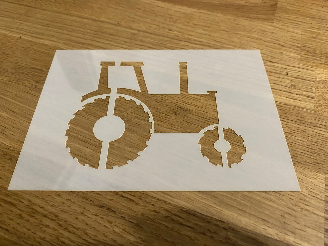 Tractor Mylar Stencil Airbrushing Laser Cut Wall Art | Etsy