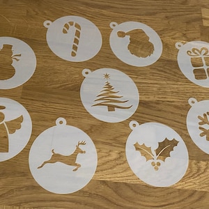Christmas Coffee Duster, Mylar Stencil, Laser Cut, 250 micro, Gift, Christmas, Barista, Tea, Cappuccino
