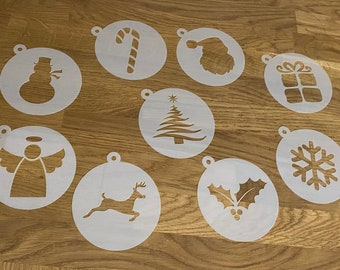 Spolverino da caffè natalizio, stencil in Mylar, taglio laser, 250 micro, regalo, Natale, barista, tè, cappuccino
