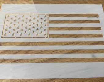 Bandera De Estados Unidos, Plantilla Mylar, Aerografía, Barras Y Estrellas, Arte De Pared, Corte Láser, Artesanía, Pintura