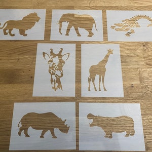 Wild Animals Stencils Pack of 6 Animal Painting Stencils 