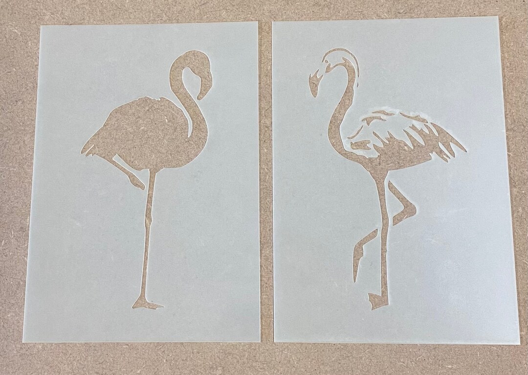 Mylar Stencil, Flamingo, Laser Cut, Wall Art, Painting, Craft Etsy