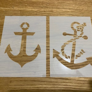 Ancora, Stencil Mylar, Marittimo, Taglio laser, Wall Art, Aerografo, Natale, Compleanno, Regalo