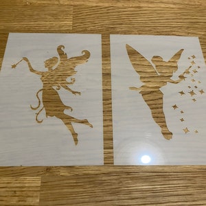 Fairy, Pixie,  Mylar Stencil, Laser Cut, Wall Art, Airbrush, Christmas, Birthday, Gift