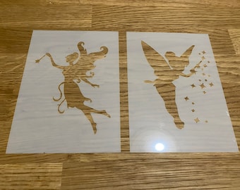 Fairy, Pixie,  Mylar Stencil, Laser Cut, Wall Art, Airbrush, Christmas, Birthday, Gift