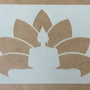 Mylar Stencil, Buddha, Buddha Lotus, Airbrushing, Laser Cut, Wall Art, Painting, Craft
