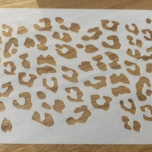 Leopard, Mylar Stencil, Airbrushing, Leopard Spots, Leopard Print Pattern, Wall Art, Craft, Laser Cut, Paint