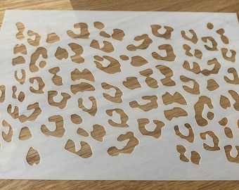 Leopardo, Plantilla Mylar, Aerografía, Manchas De Leopardo, Patrón De Estampado De Leopardo, Arte De Pared, Artesanía, Corte Por Láser, Pintura