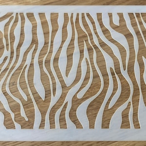 Zebra, Mylar Stencil, Airbrushing, Zebra Skin Pattern, Laser Cut, Wall Art, Craft, Paint