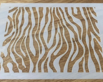 Zebra, Mylar Stencil, Airbrushing, Zebra Skin Pattern, Laser Cut, Wall Art, Craft, Paint