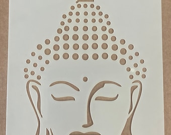 Mylar Stencil, Buddha Face, Airbrushing, Wall Art, Painting, Craft, Buddhism