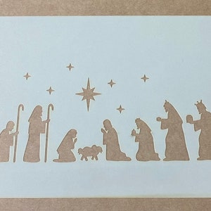 Mylar Stencil, Nativity Scene, Christmas, Laser Cut, Wall Art, Airbrushing, Painting, Craft