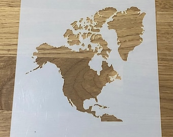 América del Norte, plantilla Mylar, EE. UU., corte láser, aerografía, arte de pared, pintura, artesanía