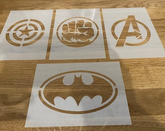 marvel stencil etsy