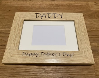 Father’s Day Photo Frame, Laser Engraved, Daddy, Personalised, Gift, Father’s Day