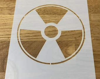 Plantilla Mylar, Radioactivo, Corte Láser, Arte de Pared, Pintura, Aerografía, Artesanía