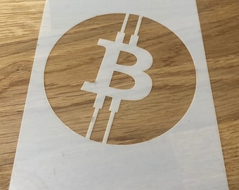 Bitcoin, Plantilla Mylar, Aerografía, Arte De Pared, Corte Láser, Artesanía, Pintura