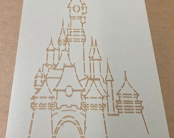 Mylar Stencil, Castle, Laser Cut, Wall Art, Airbrushing, Painting, Craft