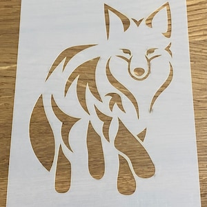 Volpe, Stencil Mylar, Aerografia, Arte della parete, Taglio laser, Pittura, Artigianato