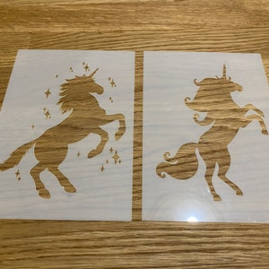 Einhorn Mylar Schablone, Wandkunst, Airbrush, Laser Cut, Weihnachten, Geburtstag, Geschenk