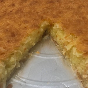 Tropical Creamy Coconut Pie with Handmade Flaky Pie Crust, Gourmet Fresh Baked Food Gift for Mom or Dad, Coconut Lovers 9-Inch Medium Plate