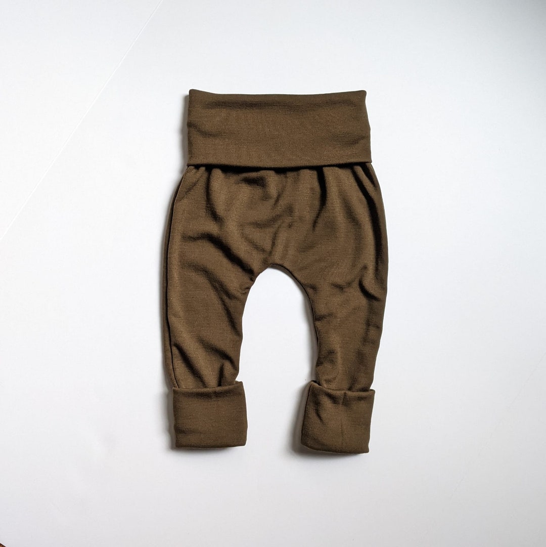 Merino Wool Baby Clothes, Wool Leggings, Grow With Me Pants, Adjustable