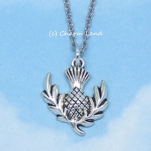 Scottish Thistle Necklace Silver 10015 Scotland Flower