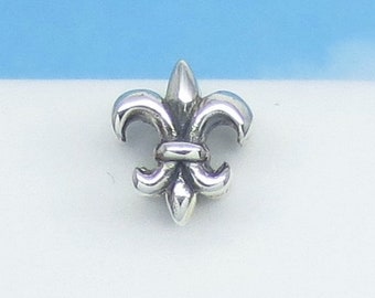 Argent Sterling Fleur de Lys FLOWER Bead F/European Charm Bracelets Argent Sterling Fleur de Lys FLOWER Bead F/European Charm Bracelets