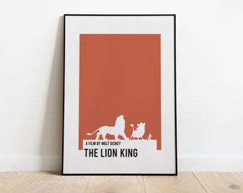 The Lion King Poster - Minimalist Movie Art Print - Simba - Mufasa - Wall Art