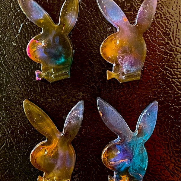 Playboy Bunny Logo 4 PC Galaxy Solar System Magnet Set