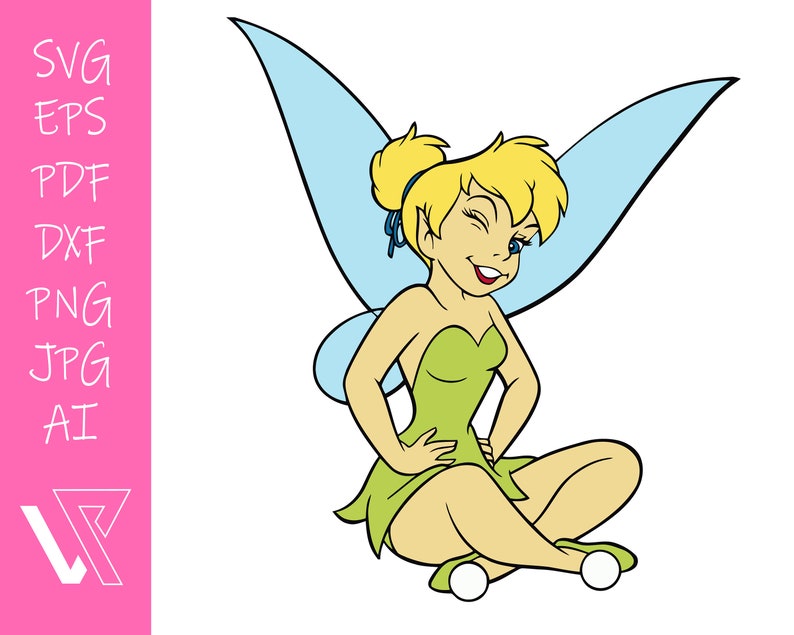 Tinkerbell Fairy, Tinkerbell Layered SVG Cricut Cut File Silhouette