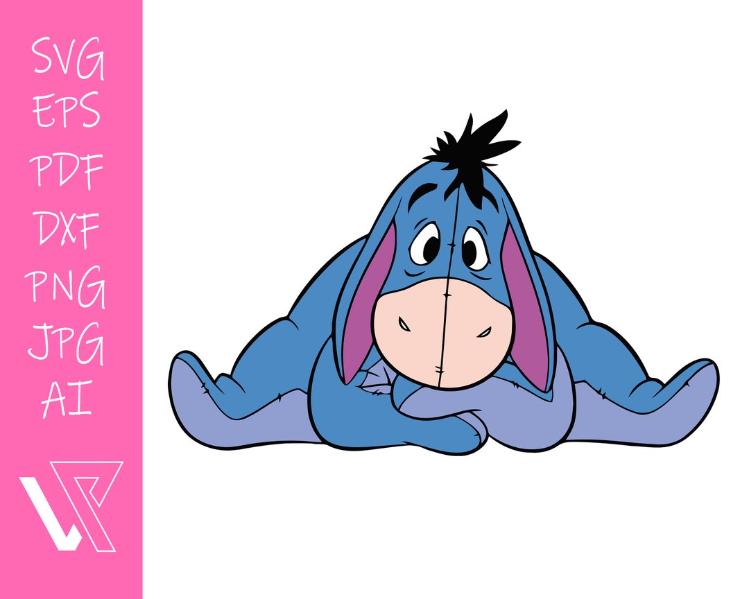 Eeyore Layered SVG Cricut Cut File Silhouette Vector Artwork Instant ...
