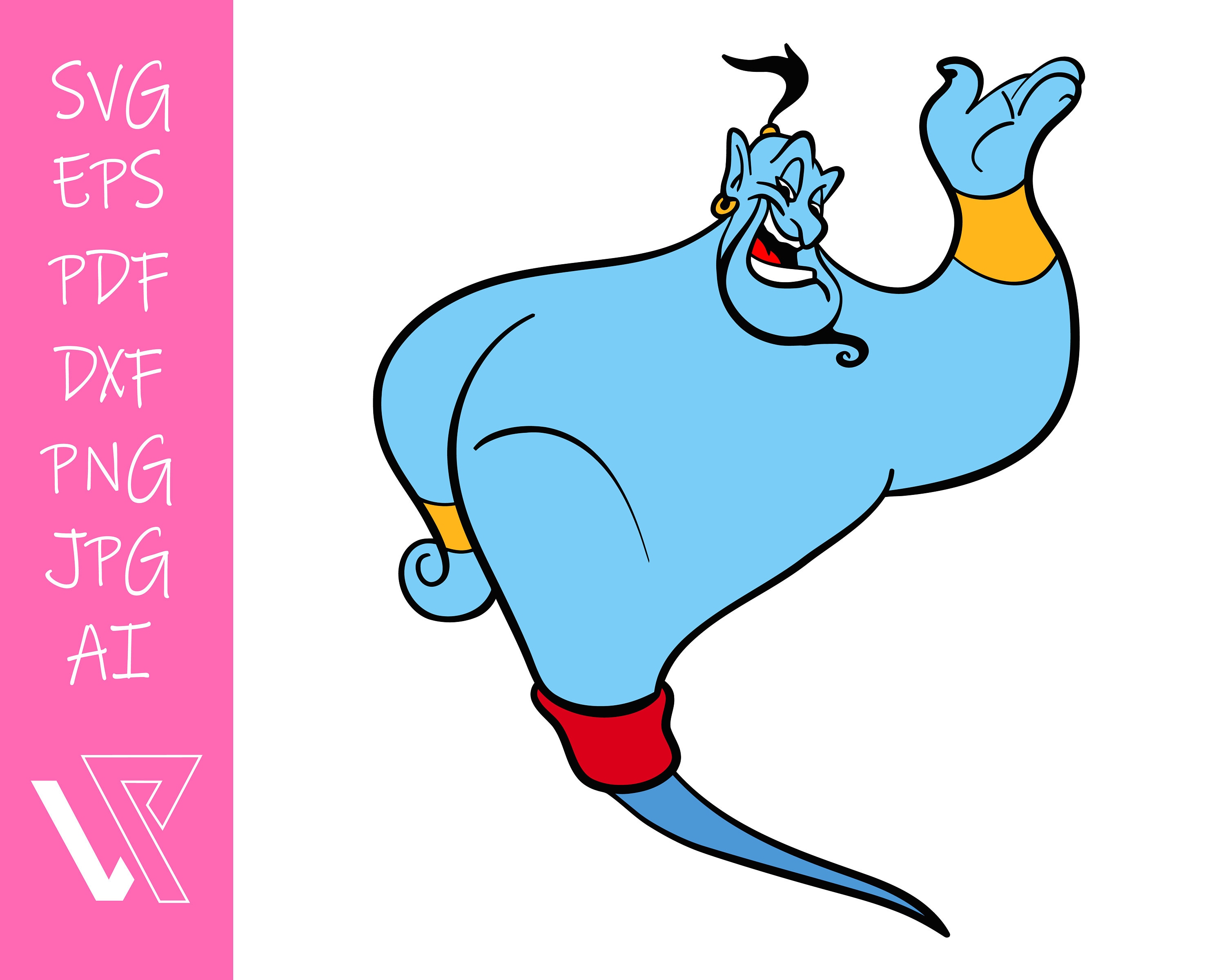 Genie Aladdin Layered SVG Cricut Cut File Silhouette Vector - Etsy