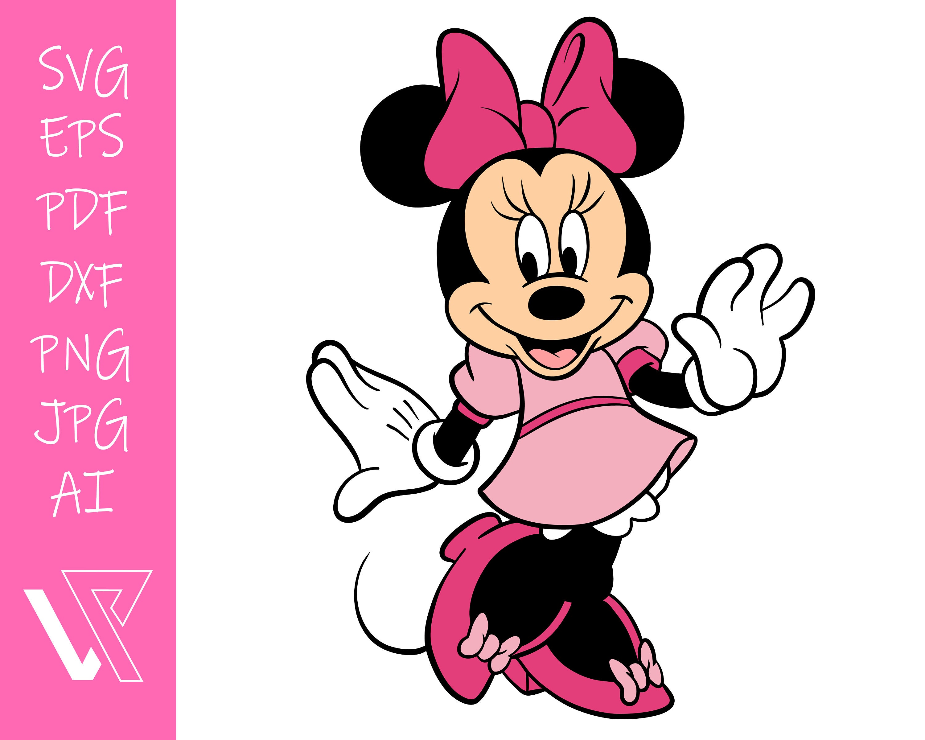 Baby Minnie Mouse Svg Minnie Mouse Clipart Png Layered Digital Vector ...