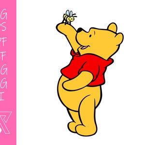 Winnie The Pooh Layered SVG Cricut Cut File Silhouette Vector Artwork Instant Download Clip Art Sticker Print Digital File