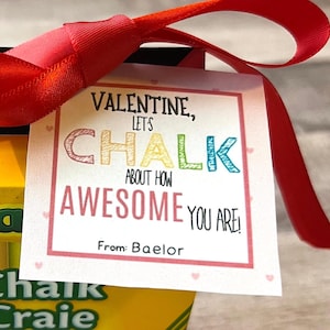Personalisierte Kreide Geschenkanhänger Valentinstag, Kreide Valentinstag Geschenkanhänger, Schule Klassenzimmer Geschenk, Digitaler Download Anhänger, Unbehandeltes Klassenzimmer