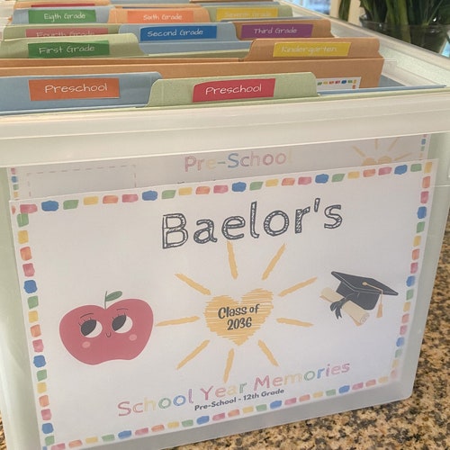 Personalized School Memory Box Printable Kit DIY School Etsy