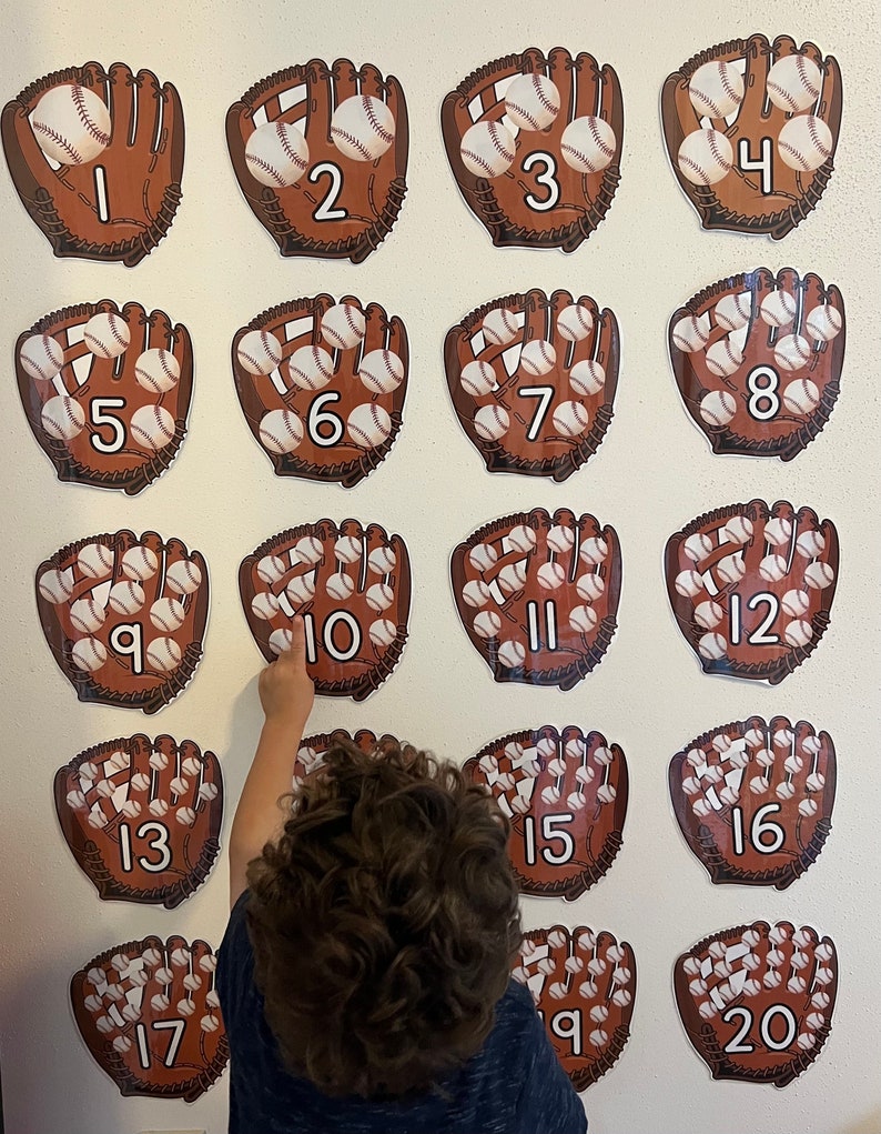 Baseball Numbers Wall Decor, Baseball Theme Number Wall, Classroom ...