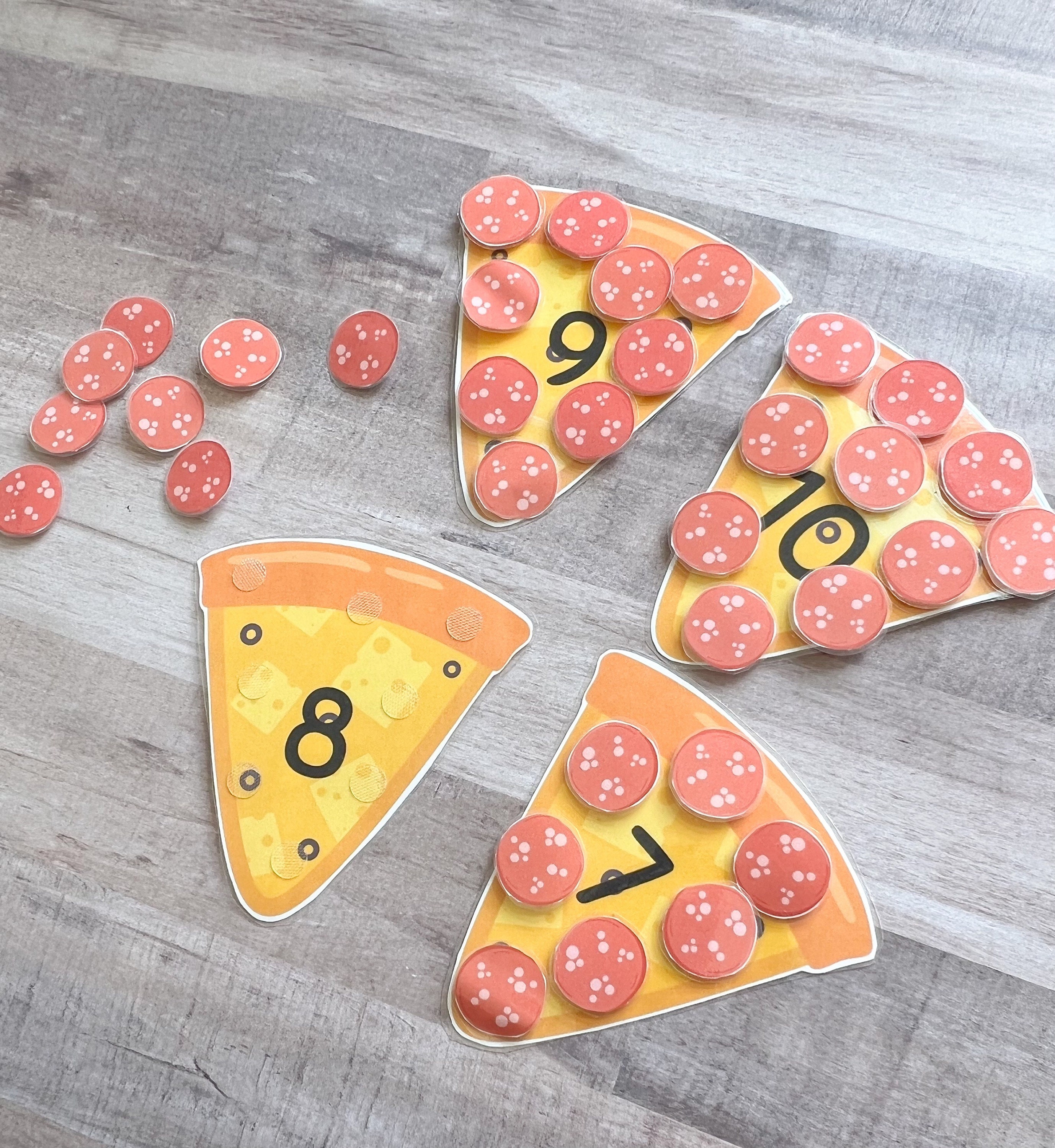 Number Matching Activity, Pizza Theme Preschool Counting, Pizza Number Matching, Counting to Ten, Preschool Counting Activity, Numbers to 10